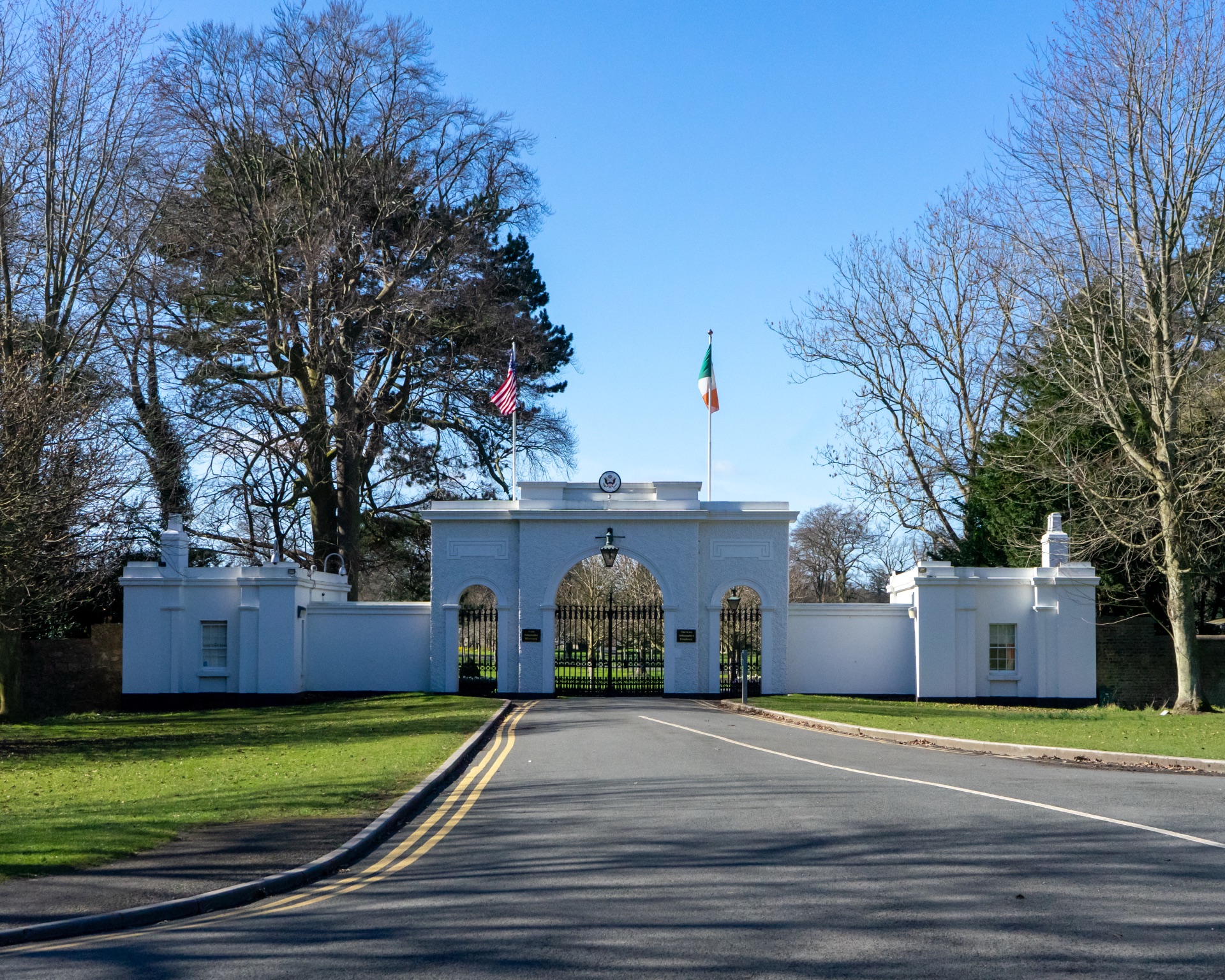 The gates of Deerfield Residence, Phoenix Park